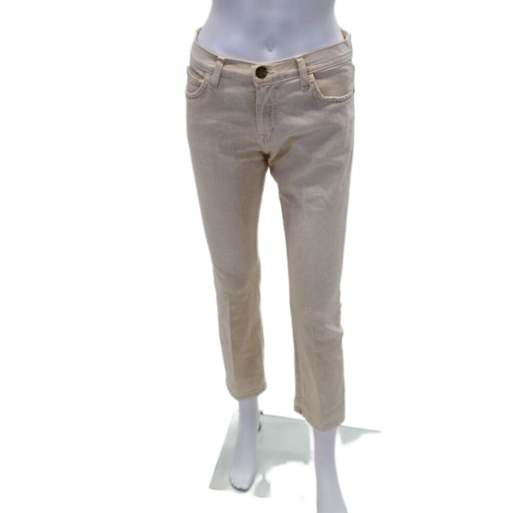 Current/Elliott Women's Midrise Five Pocket Straight Leg Pants Pink Size 24